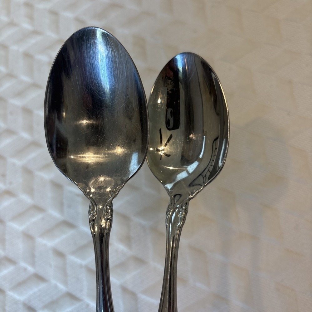 Oneida FREDERICK II 8.5 Serving Spoons (3) Stainless Heirloom Glossy Silverware - Picture 9 of 9